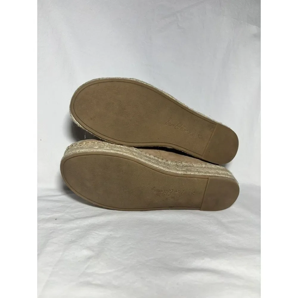 Sam Edelman Charlene Nude Suede Flat Espadrilles‎ 7.5 EUC S5